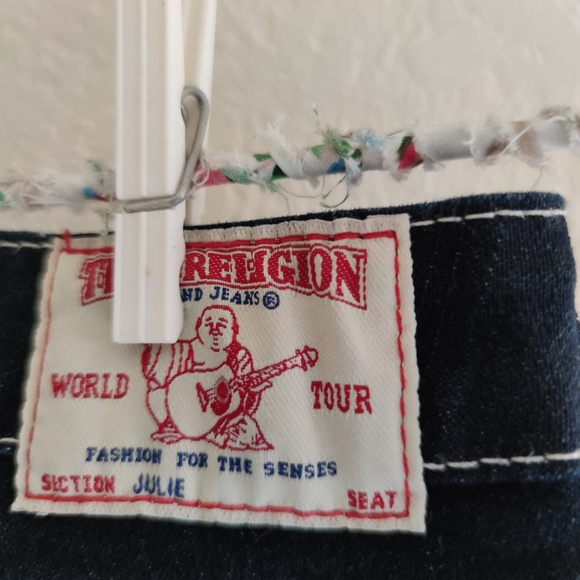 True Religion 💜 Julia Skinny Jeans Dark Flap - Picture 6 of 12